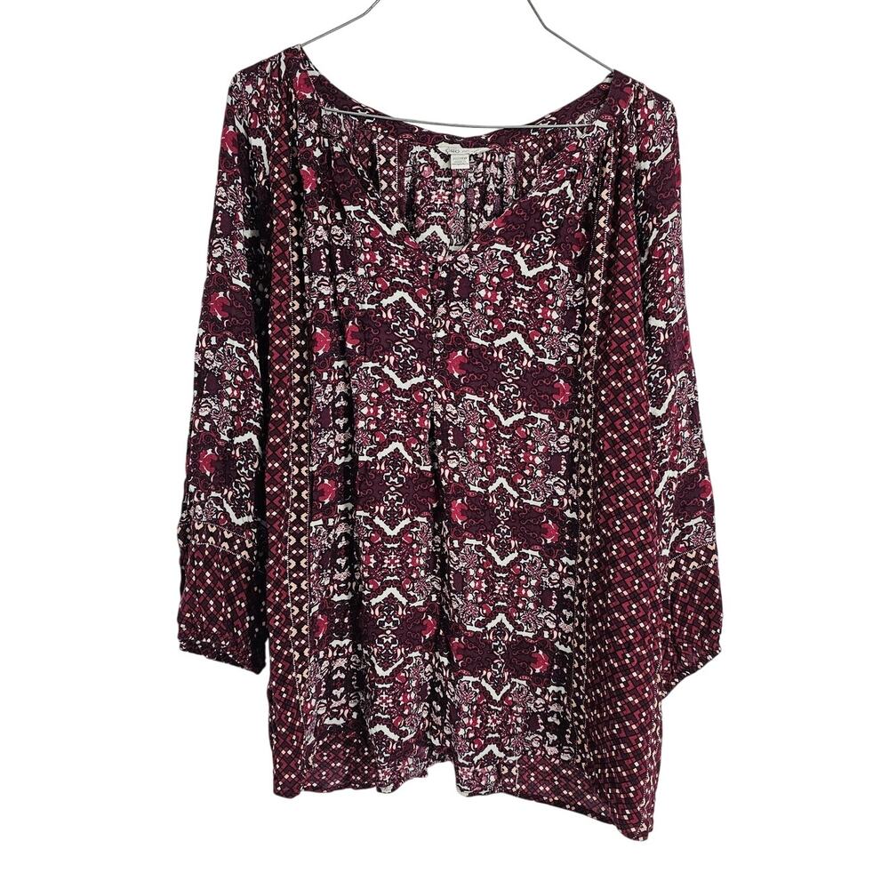 Cato Burgundy Top Womens Size 22 / 24